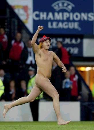 Streaker At Champions League